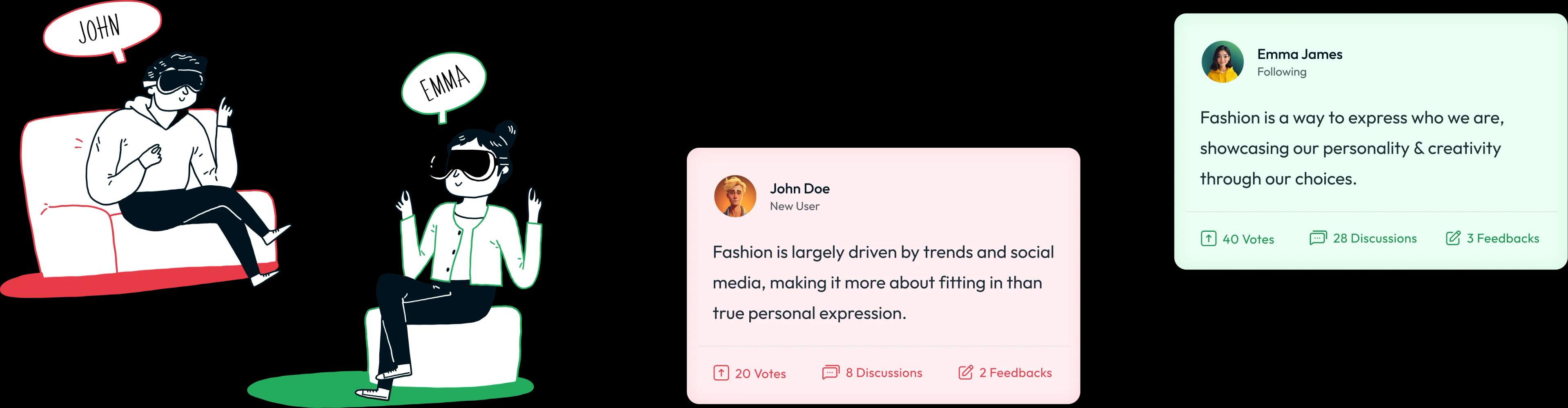 Illustration of a debate to inspire critical thinking and engagement