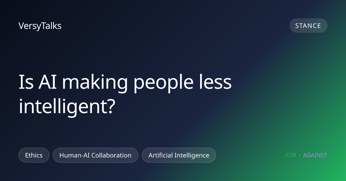 Is AI making people less intelligent? | VersyTalks
